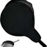 EATAKWARD Cast Iron Camping Skillet Bag for 8” 10” 12” Skillets, Skillet Pan Storage Bag Water Resistant Frying Pan Bag with Hanging Loop, Lightweight Skillet Bag for Camping Outdoors,1pcs