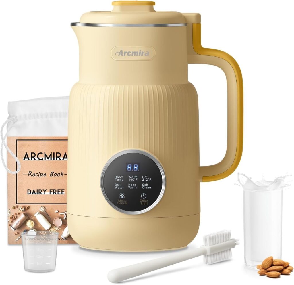 π² πΆπ» π Nut Milk Maker, 20 oz(600ml) Homemade Almond, Oat, Soy, Coconut, Plant Based and Non Dairy Beverages, Milk Blender Machine with Delay Start, Keep Warm, Boil Water, Self Cleaning