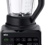Braun TriForce Power Blender – Powerful 1600 Watt Countertop Blender with 10 Manual Speeds, 3 Texture & 6 Food Settings, Stainless Steel Blades, Auto-Clean, Heated Blending Function for Soups