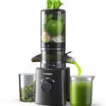 Juicer Machines, TUUMIIST Cold Press Juicer with 4.6” Large Feed Chute Fit Whole Vegetable And Fruit, Masticating Juicer Easy To Clean, Black