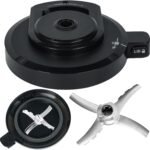 Outer Bowl Lid with Blade for Ninja Creami Deluxe NC501/NC500 Series Ice Cream Maker Machine Accessories Part, Reusable, BPA-Free Replacement Cover Shatterproof, Airtight Fit, Dishwasher Safe