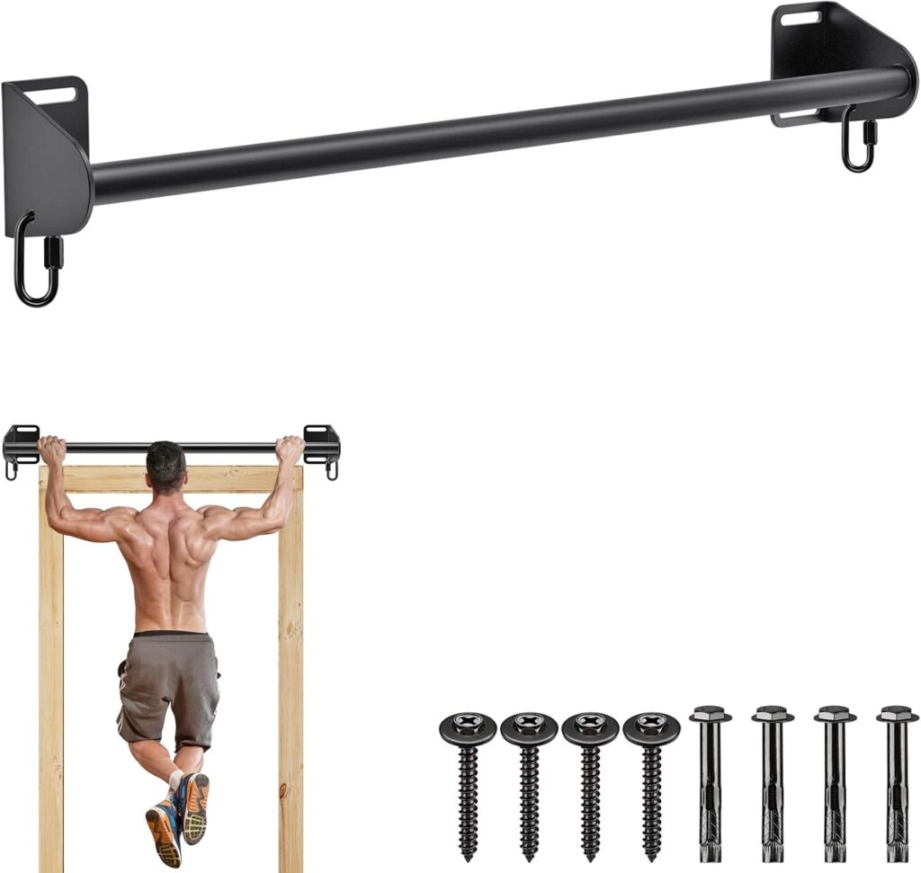 SELEWARE Adjustable Pull Up Station, Multifunction Pull Up Bar, Fully Welded, 500 lbs Capacity, Power Tower Dip Station for Home Gym