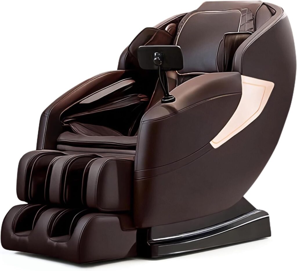 Massage Chair, Zero Gravity Full Body Massage Chair Extra Large Shiatsu Recliner w/ 14 Massage Points, Lumbar & Calf Heating, 20 Auto Modes, Air Compression, Bluetooth Speaker, Touch Screen Controller