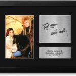 HWC Trading David Bowie & Jennifer Connelly Labyrinth Framed Gifts Printed Signed Autograph Picture for Movie Memorabilia Fans – US Letter Size