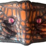 Genuine Crocodile Leather Wallet for Men, Premium alligator Skin Bifold Wallet, Handcrafted Luxury Men’s Wallet, exotic skin wallet for men (red)