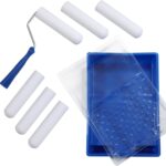 Paint Roller-High Density Foam Small Paint Roller 6 Inch, Mini Roller Set with Tray, Sponge Roller Refills, Finest Finish Foam Rollers for Use with All Paints,9 Piece