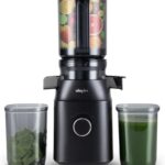 Juicer Machines, Cold Press Juicer with 4.3″ Large Feed Chute Fit Whole Fruit and Vegetable, Masticating Machine with Juice Recipe, Self Feeding Effortless for Batch Juicing,Easy to Clean,Black