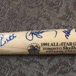 1991 All Star Game Signed Bat Kirby Puckett Cal Ripken Mvp 20 Auto Jsa Coa – Autographed MLB Bats