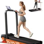 4-in-1 Walking Pad with 15% Incline, Portable Under Desk Treadmill, Foldable Treadmills for Home and Office, 2.5 HP Quiet Walking Pad Treadmill with 300 LBS Capacity