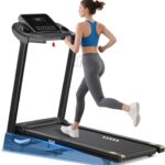 Treadmill with Auto Incline, 300LBS Capacity, 15% Incline, 3.0HP Running Machine for Home, Shock Absorbing with APP