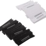 100pcs Paper Hanging Tags for DIY Handmade Candle Tags for Handmade Candle Decoration, DIY Craft Projects, and Gift Labeling (Black and White)