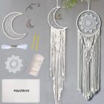 RQWZBCHX Macrame Dream Catcher Kits for Adults Beginners, 2PCS Macrame Wall Hanging Supplies