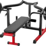 VEVOR Chest Press Machine, Bench Press Set, Adjustable Flat Incline Bench with Independent Converging Arms, Upper Chest Equipment, Fitness Home Gym Equipment Chest