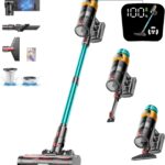Cordless Vacuum Cleaner, 580W 48KPA 70Mins Vacuum Cleaners for Home, Stick Vacuum with Charging Dock Station, Anti-Tangle Wireless Vacumm, Rechargeable Cordless Vacuum for Pet Hair/Carpet/Hard Floor