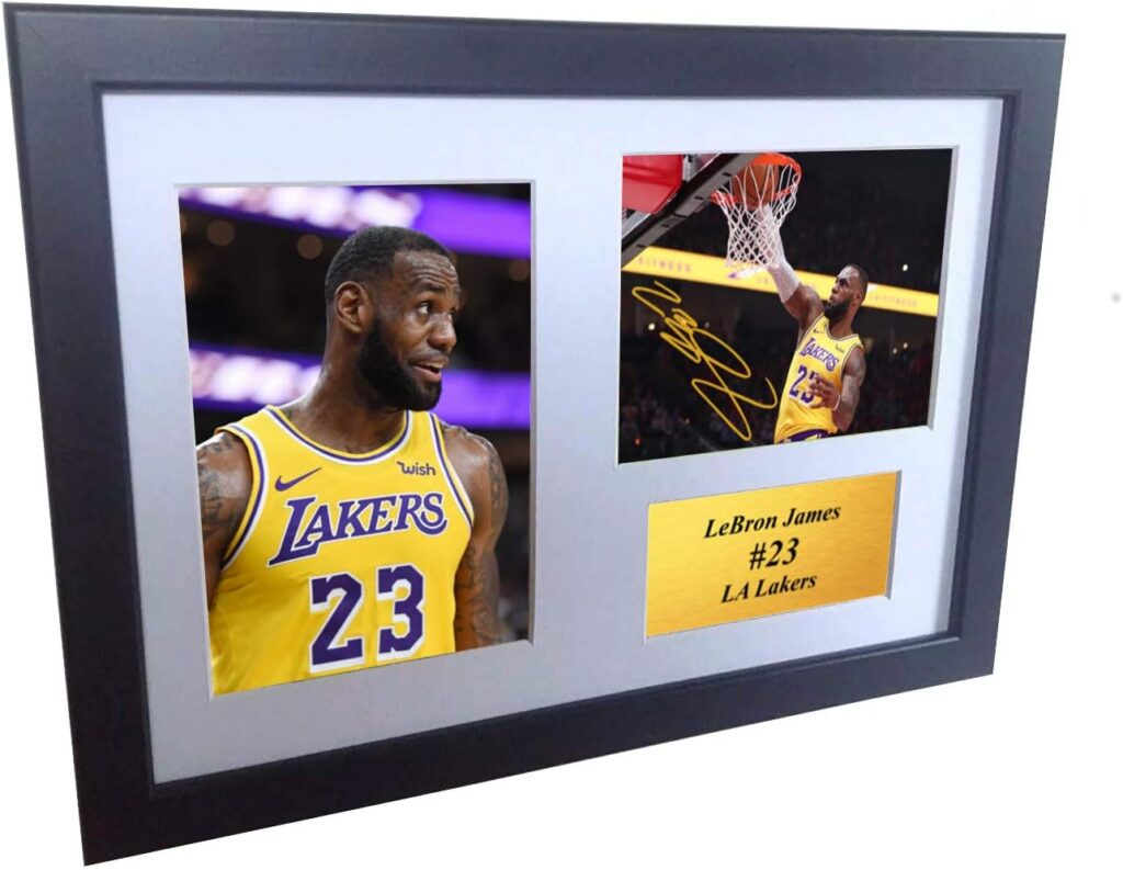 Lebron James – LA Lakers – 12×8 A4 Autographed Photo Photograph Signed Picture Frame Gift Basketball