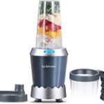 La Reveuse Personal Size Smoothie Blender Pro, 1000W High Speed with 24oz To-Go Cup, Ideal for Smoothies,Protein Shakes, Frozen Drinks, Food Prep, Gray