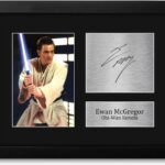 HWC Trading Ewan McGregor Gift USL Framed Signed Printed Autograph Star Wars Gifts Obi-Wan Kenobi Print Photo Picture Display – US Letter Size