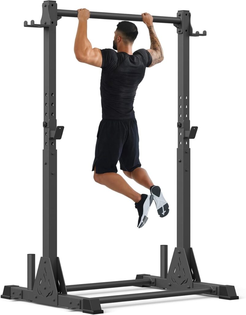 Pull Up Station, Multifunctional Pull Up Bar Free Standing for Strength Training, Height Adjustable Power Tower, 600LBS Weight Capacity