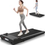 ANCHEER Walking Pad Under Desk Treadmill, Portable Treadmills for Home Office 300 lbs Weight Capacity, 3.0HP Quiet Compact Jogging Treadmill Small with Remote Control and LED Display