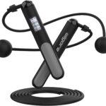 Jump Rope,Ropeless jump ropes weighted with counter for fitness,Home, Indoor or Outdoor exercise use,Workout,Crossfit,Gym,Cordless jump rope for Women,Men, Adults, Kids