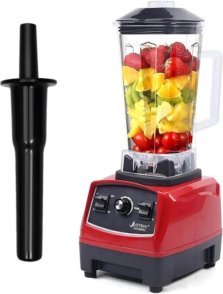 3HP Professional Heavy Duty 2L High Power Commercial Blender Mixer Juicer Smoothie Maker, 2200W Red