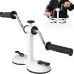 Upgraded Arm Bike for Rehabilitation Exercise for The Elderly, Physical Therapy Equipment, Designed for Arm and Shoulder, Adjustable Resistance, 2 Industrial Suction Cups, White