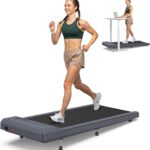 COZYINN Portable Walking Pad Treadmill 10% Incline – Under Desk Treadmill for Home/Office Small, 2.5HP Smart Walking Pad with Kinomap/Apple Health, Voice/Mute Remote/App Control, 265 lb Capacity