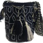Handmade Wayuu with Beaded Decoration Tote Bag, Woven Mochila, Colombian Tribal Bag, Beach Bag