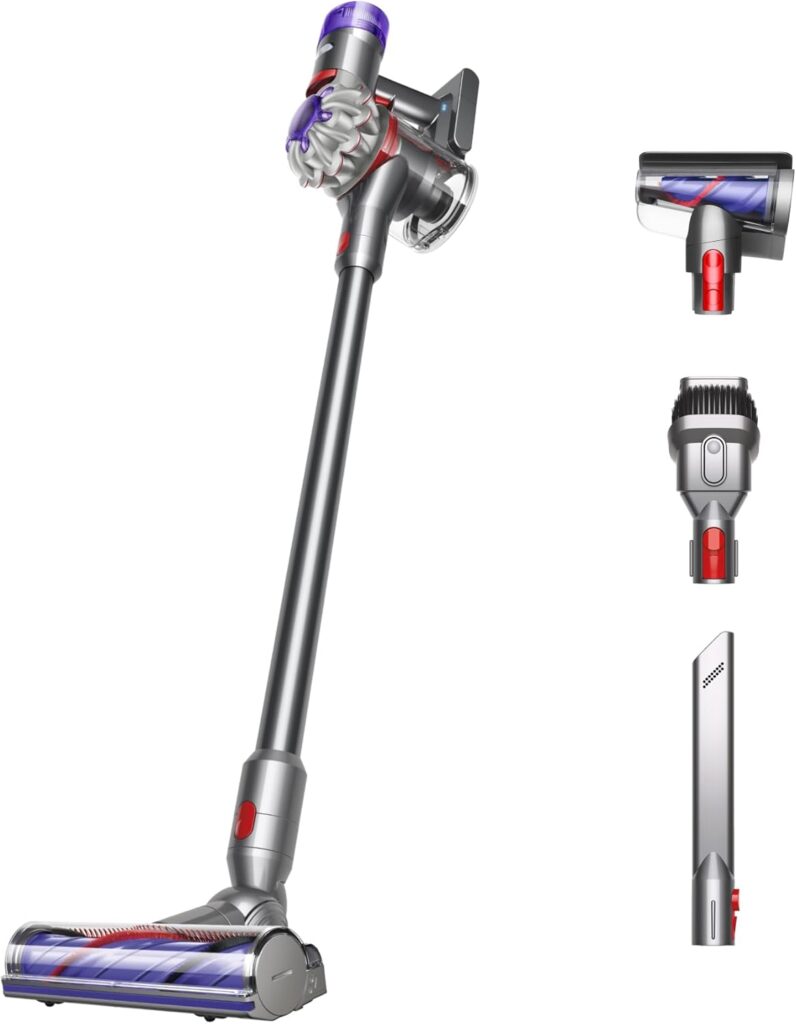 Dyson V8 Cordless Vacuum, Cleans Hard Floors and Carpets, Detangles, Converts to Handheld, 115AW, 2 Power Modes, Up to 40 Minutes¹