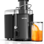 SiFENE Juicer Machines, Big Mouth Large 3” Feed Chute for Whole Fruits and Vegetables, Centrifugal Extractor, Easy to Clean, Non-BPA, Gray