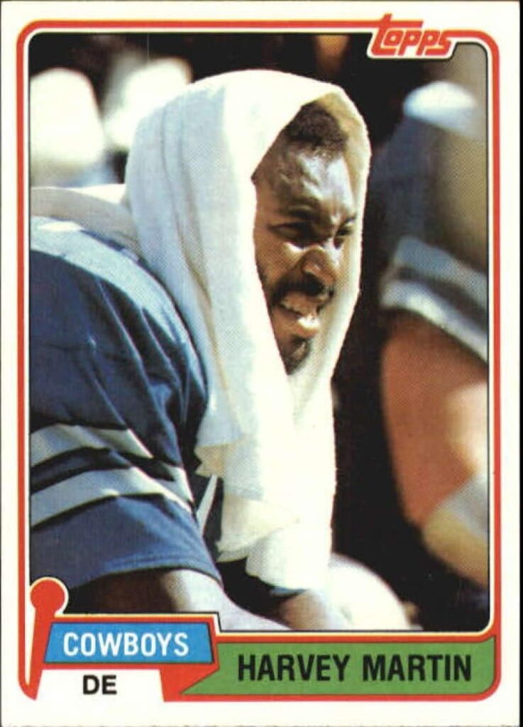 1981 Topps #15 Harvey Martin Cowboys NFL Football Card NM-MT