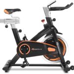 Goplus Indoor Cycling Bike, Stationary Bicycle with Flywheel and LCD Display, Cardio Fitness Cycle Trainer Professional Exercise Bike for Home and Gym Use