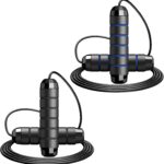 Jump Rope,Tangle-Free Rapid Speed Jump Rope with Ball Bearings for Men,Women and Kids,Adjustable Steel Skipping Rope with Ergonomic Foam Handles,A Ideal Equipment and Accessories for Workout,Fitness,Exercise,Home Gym,Slim Body
