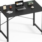 DUMOS 40 Inch Office Small Computer Desk Modern Simple Style Writing Study Work Table for Home Bedroom – Wood Black