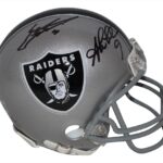 Sebastian Janikowski & Shane Lechler Signed Raiders Mini Helmet BAS