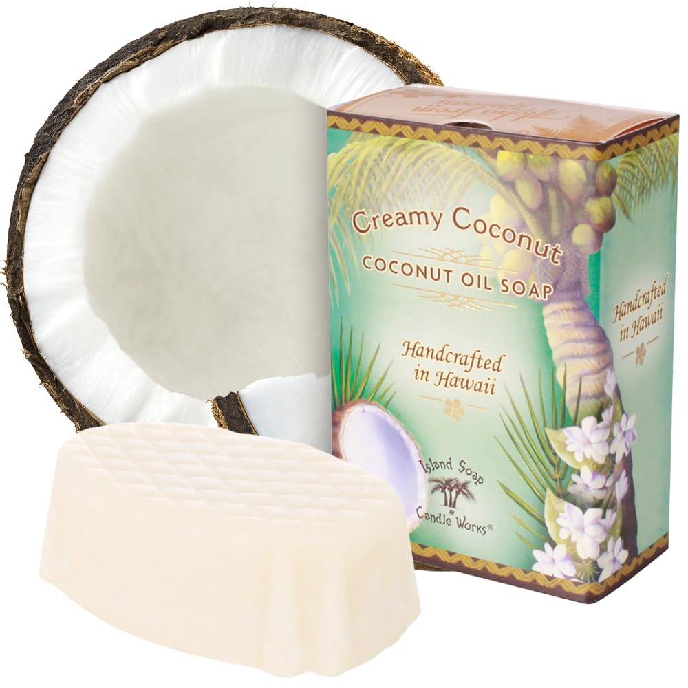 Island Soap & Candle Works Handmade Soap, Coconut, 2 oz.