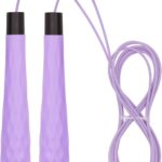 Jump Rope with Ball Bearings, 3mm Steel Speed Rope for Double Unders, Tangle-Free 9.2 Ft Adjustable Lightweight Skipping Rope for Cardio, Fitness, and Weight Loss – Speed Jumping Rope perfect for Men ,Women & Kids