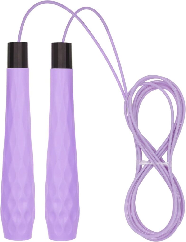 Jump Rope with Ball Bearings, 3mm Steel Speed Rope for Double Unders, Tangle-Free 9.2 Ft Adjustable Lightweight Skipping Rope for Cardio, Fitness, and Weight Loss – Speed Jumping Rope perfect for Men ,Women & Kids