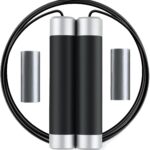 Jump Rope, 1/2 lb Weighted Jump Rope for Fitness Men and Women, Adjustable Jump Rope, Non-Slip Grip Steel Wire Skipping Ropes for Adult and Children, Athletic Fitness Exercise Jumping Rope