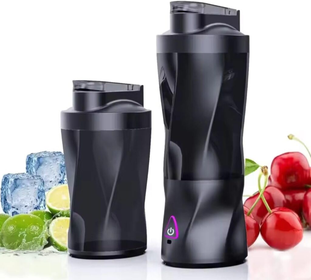 Portable Blender 700ml (24oz) – USB Rechargeable Personal – Mini Travel Blender for Shakes & Smoothies – Black & White”