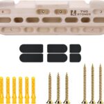 TWO STONES Climbing Hangboard Rock Climbing Training as Climbing Fingerboard with Jugs, Slopes and Edges, Pockets as Door Mounted Training Station Rock Climbing Pull Up Bar