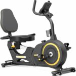 VANSWE Recumbent Exercise Bike, Recumbent Stationary Bikes for Home 400 LBS Weight Capacity, Exercise Bike for Home Seniors with Smart App and Bluetooth Connectivity, LED Display, Pulse Handle