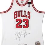 Topps Michael Jordan Signed 1991-92 Mitchell & Ness Bulls Jersey Sheri Berto #/123 Uda – Autographed Nba Jerseys