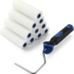 Foam Paint Roller,4-Inch Mini Paint Roller Cover Refills, Small Roller Nap, Foam-Covered Ends, High-Density Foam Covers for Roller Frame and Paint Roller Kit, Pack of 11