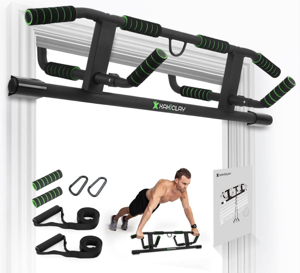 2025 Upgrade Multi-Grip Pull Up Bar with Smart Larger Hooks Technology – USA Original Patent, Designed, Shipped, Warranty