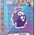 Premier League Topps 2026 New – One Random Mega Tin – 40 Cards Including 3 Exclusive LE 25/26 Soccer Cards + Hassential Sticker
