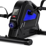 Under Desk Bike Pedal Exerciser, Himaly Mini Exercise Bike with Magnetic Resistance, Portable Peddler Foot Cycle for Arm & Leg with LCD Screen Display