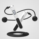 Jump Rope,Ropeless jump ropes weighted with counter for fitness,Home, Indoor or Outdoor exercise use,Workout,Crossfit,Gym,Cordless jump rope for Women,Men, Adults, Kids