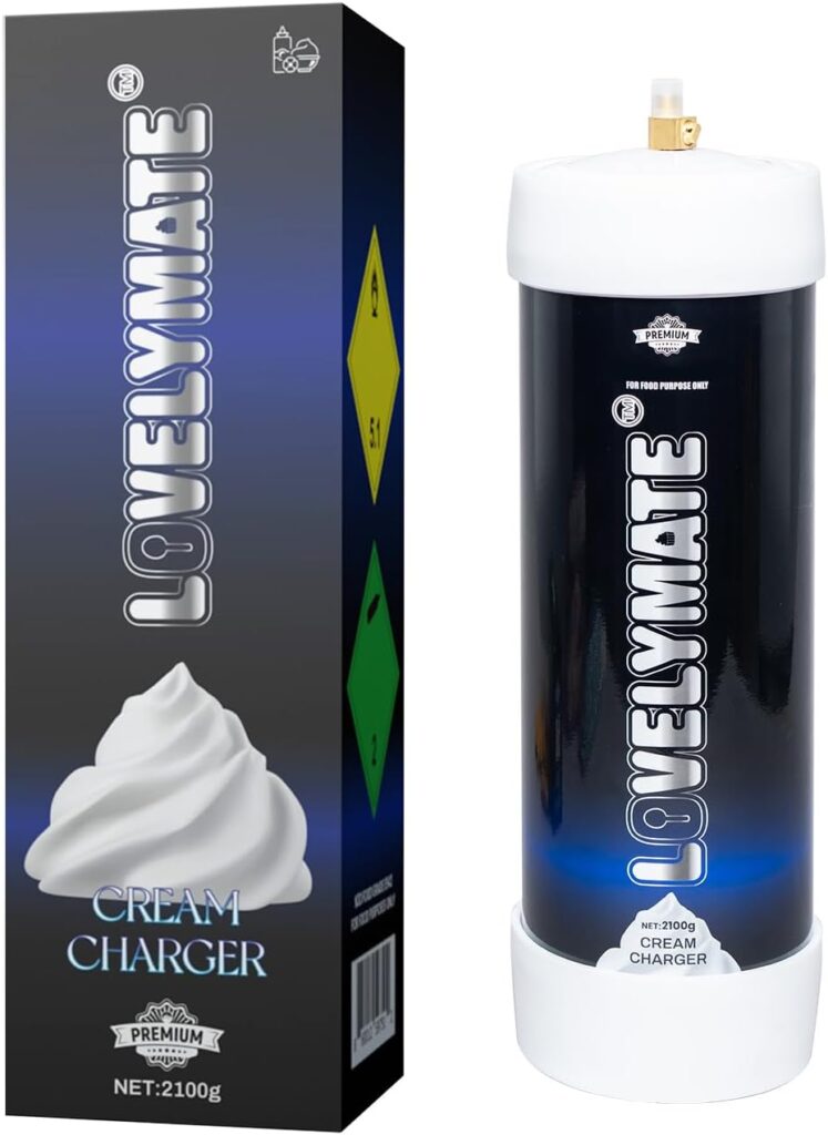 LovelyMate Whipped Cream Chargers 2100g 3.3L Food grade cylinder (1pc-2100g)