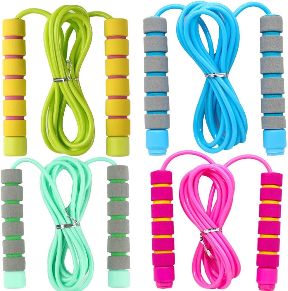 Adjustable Soft Skipping Rope with Skin-Friendly Foam Handles for Kids, Children, Students and Adults, Fitness Jump Rope For Outdoor, Party Favor, Exercise Activity